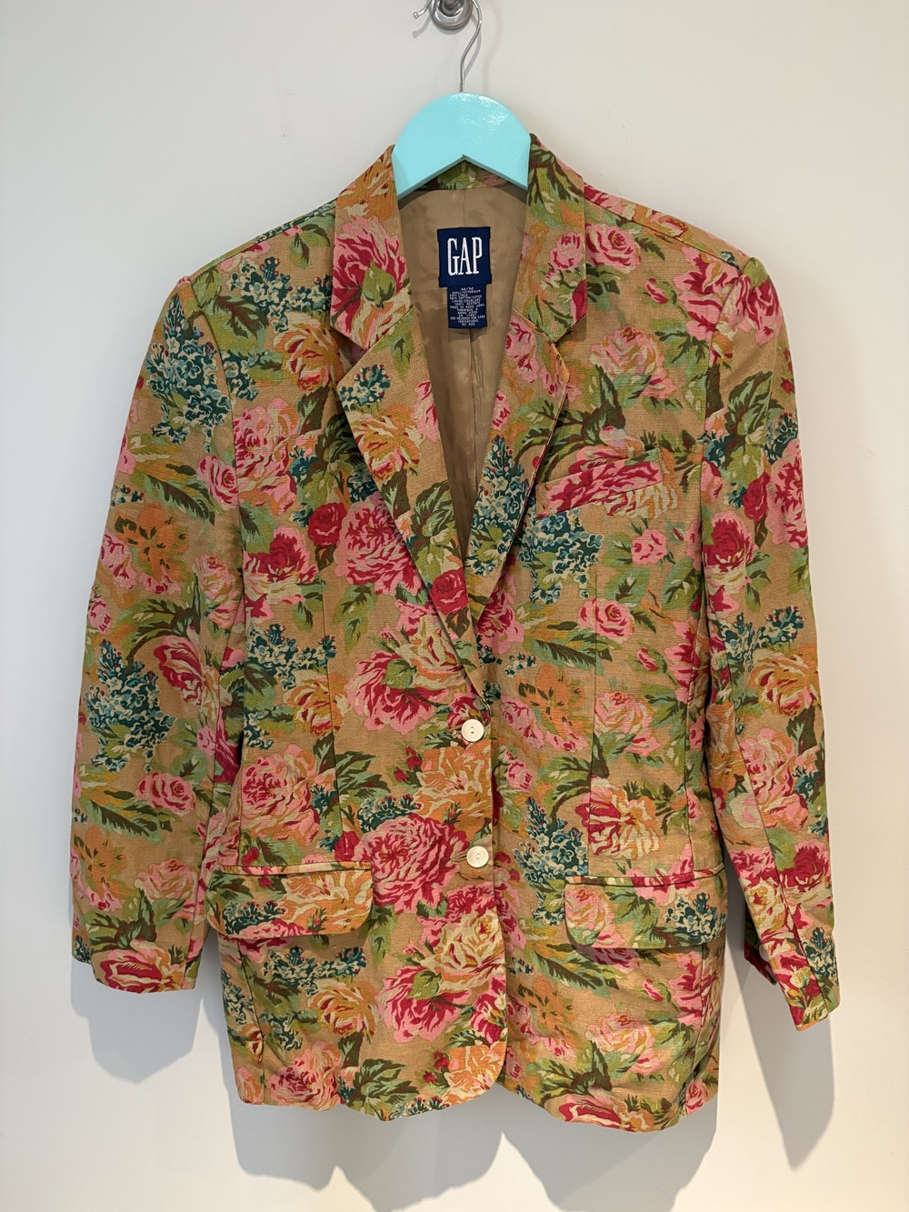 Vintage Gap Floral Linen Blazer